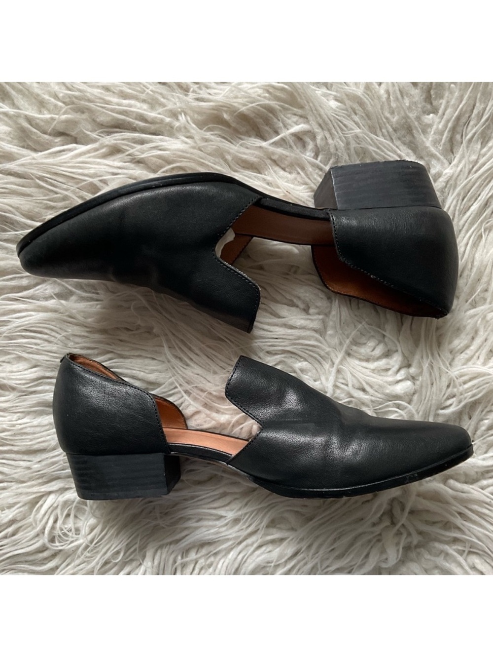 MADEWELL Women’s Black Pointed D'Orsay Flats 9.5